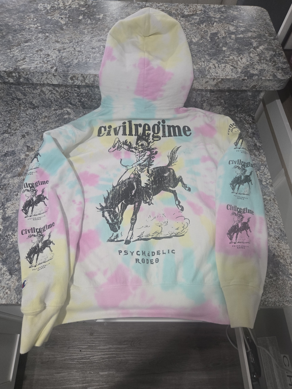 Civil Regime "Psychedelic Rodeo" Tie-Dye Hoodie - Pastel Multi